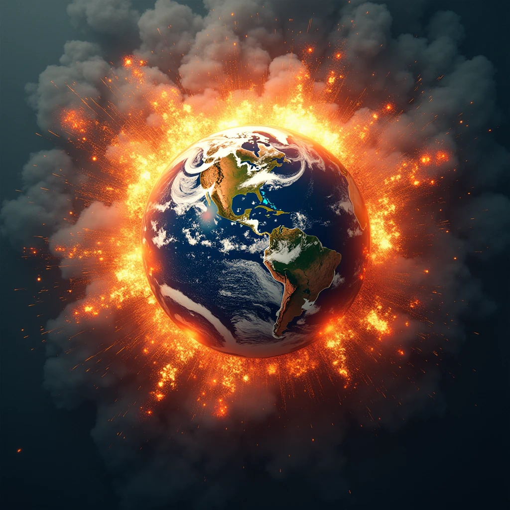 earth, explosion,
