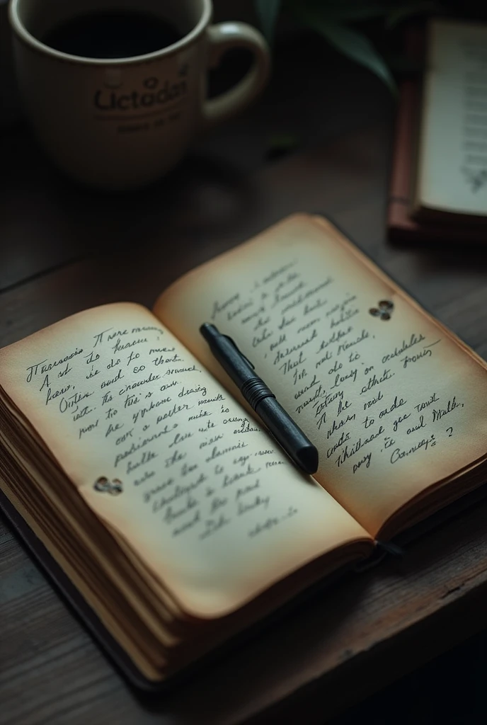 Photo of a notebook, in which it is written that my girlfriend is cheating on me