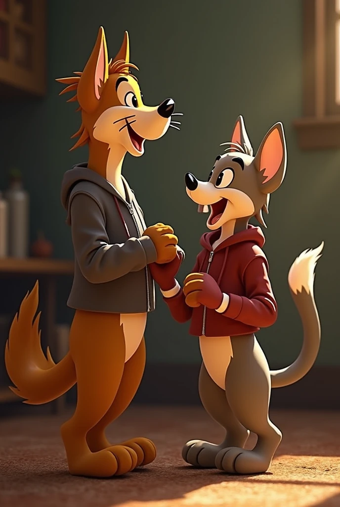 Bolt and mittens from the Disney movie having sex feral version