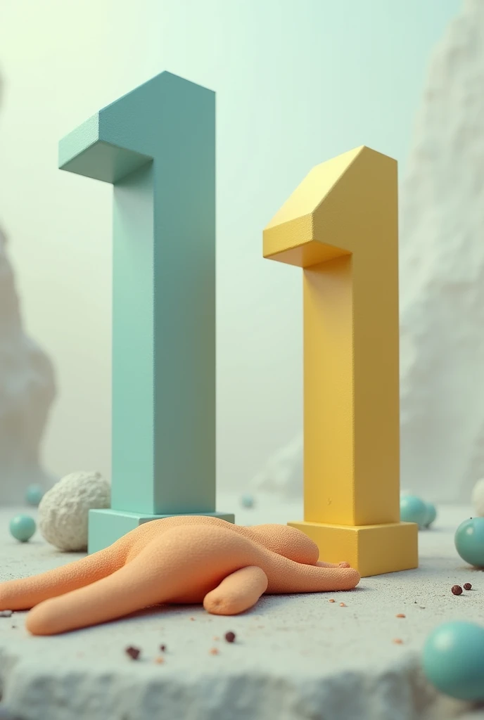 A number 11 down and a number 12 standing