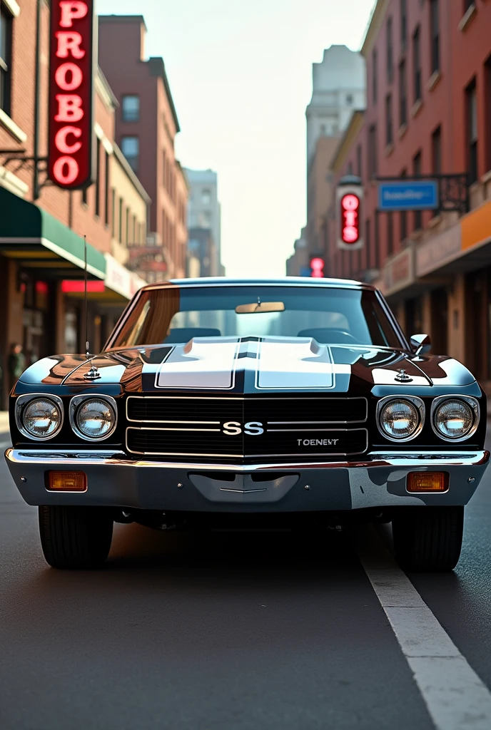 A 1970 Chevrolet Chevelle SS in the street