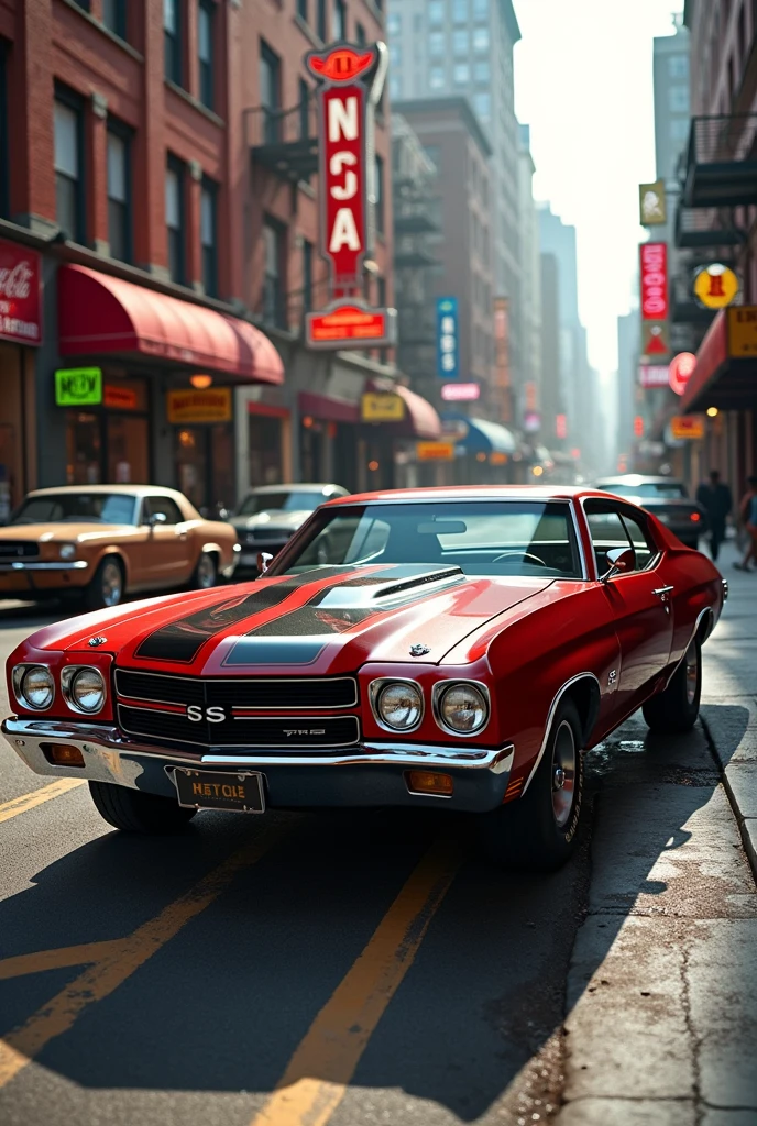 A 1970 Chevrolet Chevelle SS in the street