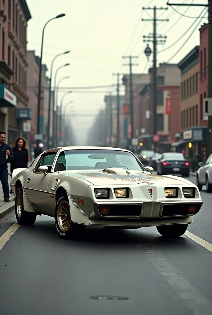 A normal street photo captured with an iPhone of a 1978 Pontiac firebird Trans am