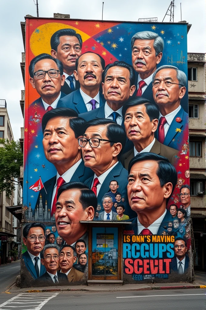 graffiti about politics in the Philippines 