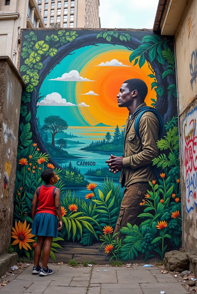 easy graffiti about environment awareness