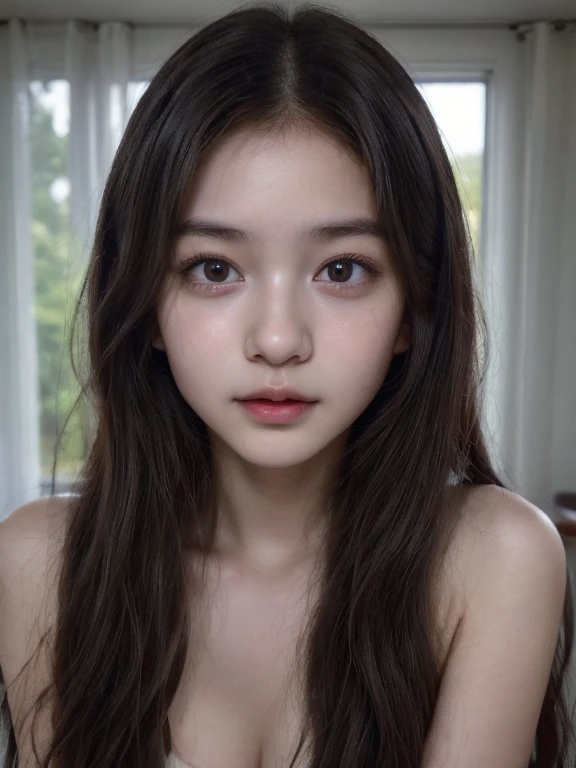 (8k,High resolution、masterpiece、High resolution、detailed、Highest quality、Surreal、RAW Photos)、student、One Woman、Baby Face、Young、Cute face、Real Skin、Long Hair、18-year-old、、Brown eyes、Black Hair、Various expressions、Various occasions