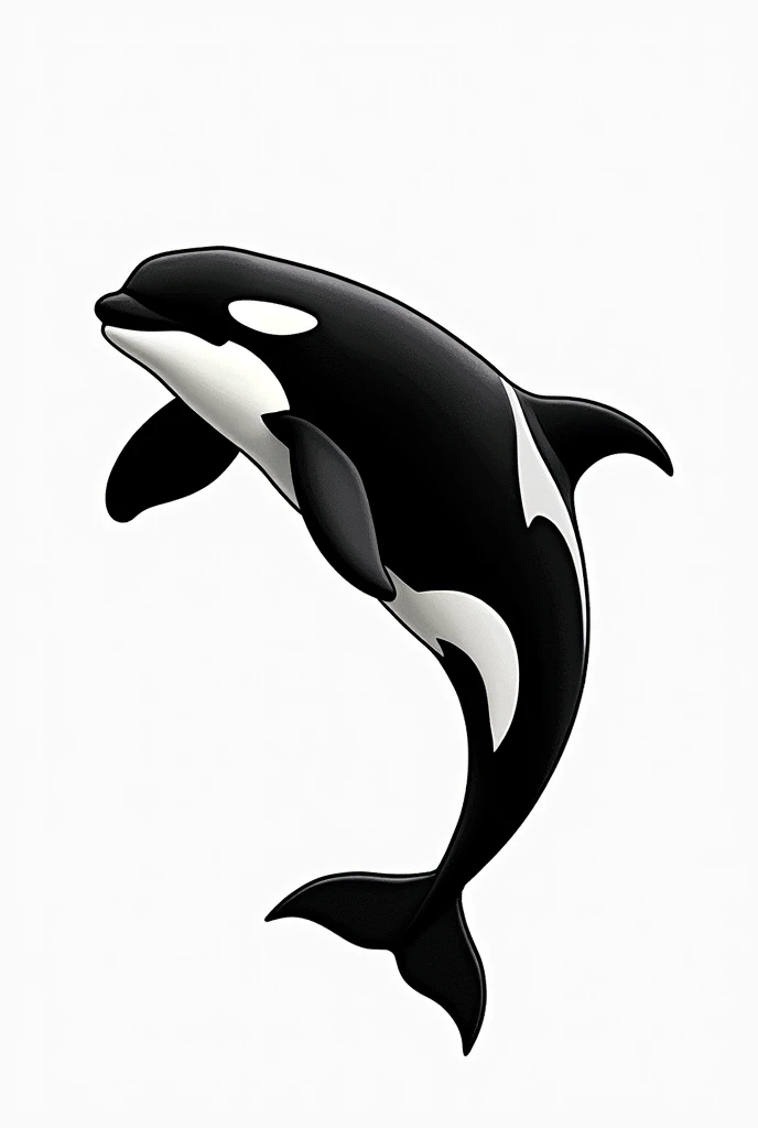 Killer whale illustration black and white
