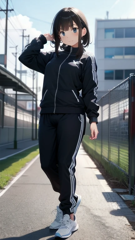 (must be follow these prompts:2.2),masterpiece,best quality,extremely detailed,(in her clothing:3.5),(in her track suit clothing:3.6),(adorable expression:2.6),(usual face:2.6),(childish face:2.4),(displayed one girl on single picture:2.6),(black hair:2.1),(A bright high school girl with a very innocent impression practicing in an unfashionable jersey.:2.3),(The high school girl is a highly anticipated athlete.:2.5),(The high school girl looks very cute, but she wears her sweatshirt and pants that are soaked with very smelly semen and has dried them completely until they are shiny and crisp.:1.4),(The tracksuit pants worn by the high school girl clearly have a large bulge around the pubic mound.:2.6),(The lower half of the high school girl's body, clad in her jersey, was covered in slimy secretions that had been produced during her multiple sexual orgasms.:1.3),(The high school girl was no longer able to hide the smell and brown stains around the crotch area of her tracksuit.:1.9),(The high school girl is cute, but her pussy smells so bad that it's become a rumor among the boys.:2.2),(The female high school student was wearing a jersey that had been ejaculated into a long time ago, and the semen that had soaked into it had turned amber in color.々Stands out in:2.1),(libidonous tumultus are happened on her mind:1.7),(The crotch area of the high school girl's jersey always smells bad because of sweat and love juices.:2.7),(The high school girl has a very cute face and is very .:2.6),(Lewd love juices are dripping down the inner thighs of the high school girl's tracksuit pants.:2.3),(The breasts of the high school girl covered by her jersey are bulging out due to her strong lust.:2.8),(men's elected twangers were inserted her to the depth:2.3),(A high school girl with a round, stinky ??????:2.3),(she was already stroked up to the depth intervaginal sensuous spot:1.8),(notably buldged up her inner ????? majora:2.9),(A young, shy moan:1.5),(having big breasts in her clothing:2.8),(A high school girl with an innocent impression practicing in a club activity:2.3),(The high school girl is short but has a slightly plump body.:2.1),(The crotch area of his tracksuit pants has become discolored due to love juice soaking in.:2.5),(The high school girl let her love juices drip from her pussy, hidden under her pants.:2.1),(The smelly tracksuit pants that tightly hug the high school girl's plump thighs are smelly and damp.:2.0),(The high school girl endures the sloppy mess by keeping her tracksuit pants on.:2.5),(A high school girl who always holds her crotch over her pants:2.1),(A moan filled with childish embarrassment:1.5),(The breasts and nipples of the high school girl covered by her jersey are bulging with lust.:2.6),(The high school girl is practicing seriously.:2.5),(The high school girl's legs are short and thick.:2.2),(she looks like japanese idol:2.3),(The high school girl's jersey is made of a durable material that will never tear.:3.3),(Her breasts are completely hidden under her jersey:2.9),(she looks like a lolita:2.0),(All of this happened to the high school girl herself, not anyone else.:3.5),(Make sure to depict the face:5.3),(Calm expression:4.3),(Innocent face:3),(The film depicts just one high school girl.:3.3),(The only characters are the high school girls.:4.2),(Portrait Style:5)