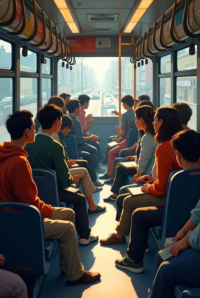 Inside the bus