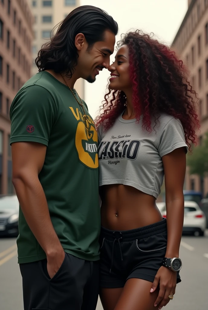 You could create Loki as a couple with a black woman with curly hair and red tips, the black woman would be wearing a Vasco shirt and a mini skirt, Loki would wear a t-shirt marking his chest with black sweatpants
