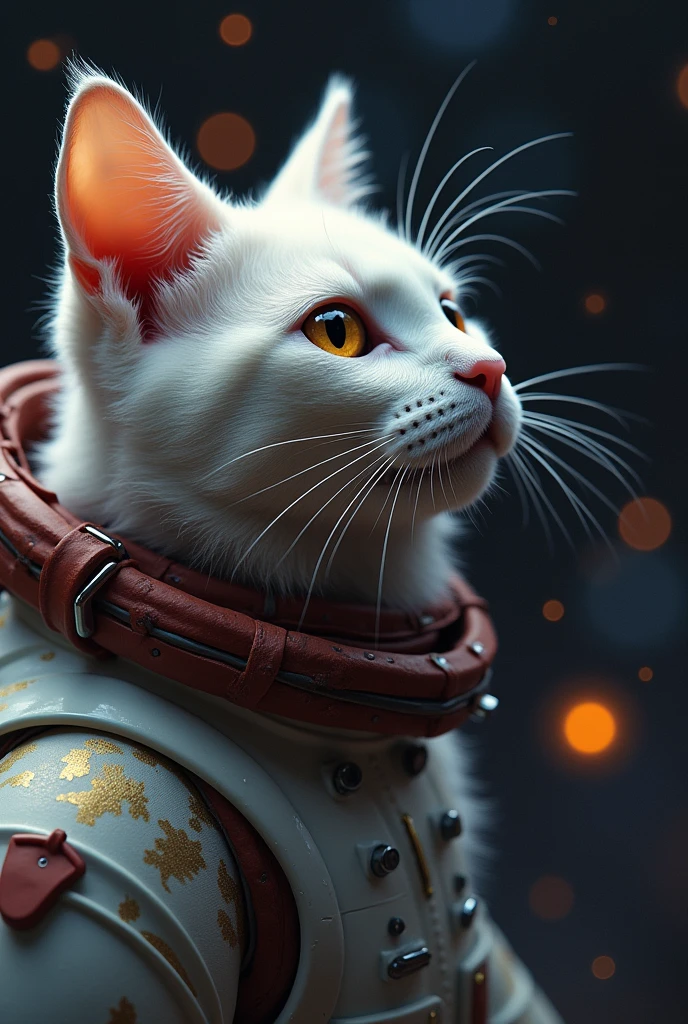 Photo quality Cat Ultra-Real((Spaceship)) ((Close-up)) 宇宙飛行士のCat Spaceshipの中 Spaceshipから星を見る Spaceshipの中の様子