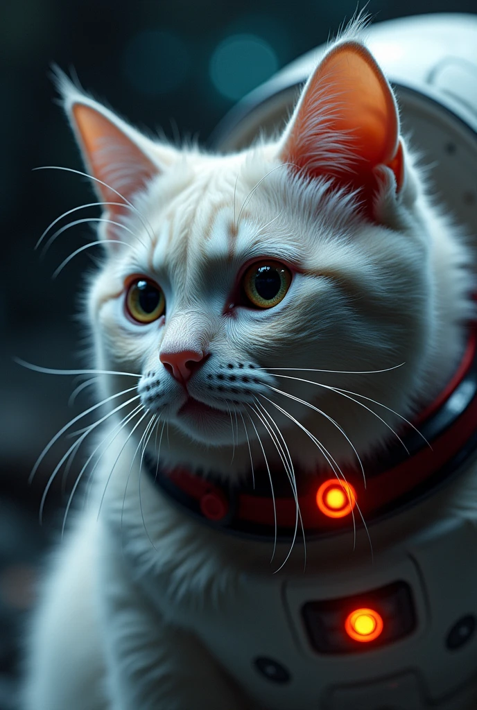 Photo quality Cat Ultra-Real((Spaceship)) ((Close-up)) 宇宙飛行士のCat Spaceshipの中 Spaceshipから星を見る Spaceshipの中の様子