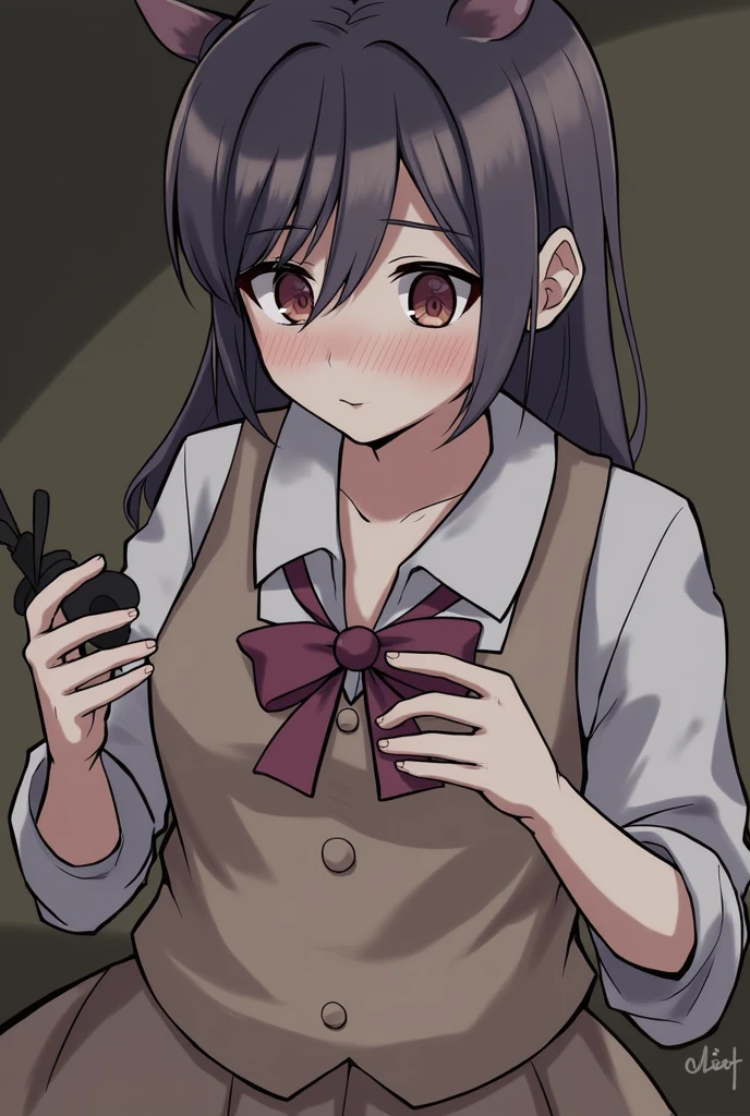 The girl finds a strange toy!!