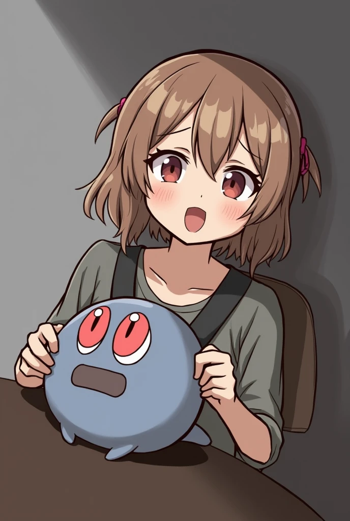 The girl finds a strange toy!!