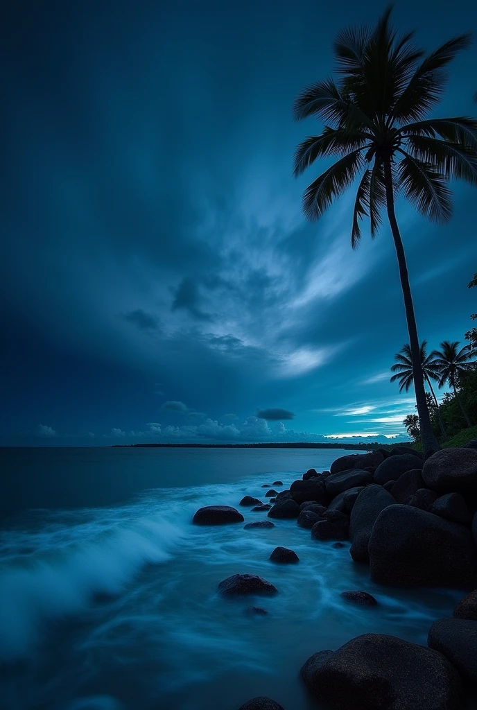 A coastal town in kerala with bioluminescence, not so crowded.... In day time