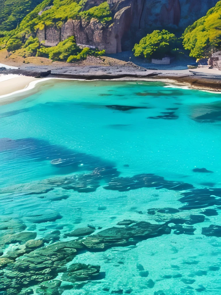 arafed view of a rocky cliff and clear blue water, a picture by Alexis Grimou, unsplash, les nabis, turquoise water, island with cave, view from the sea, puddles of turquoise water, blue waters, turquoise ocean, red sea, incredibly beautiful, azure blue water, clear blue water, white stone arches, cyprus