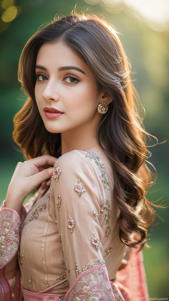 (realistic,photorealistic,photo-realistic:1.37),highly detailed, mauve color anarkali,gorgeous women,beautiful detailed eyes,beautiful detailed lips,realism style,dynamic pose,full body,8k quality,depth field,wavy long black hair,professional portrait lighting,vivid colors,ultra-sharp focus,soft natural lighting,sophisticated expression,breathtaking composition,subtle background,highres