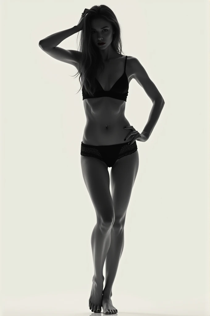 M-shaped legs One woman underwear
