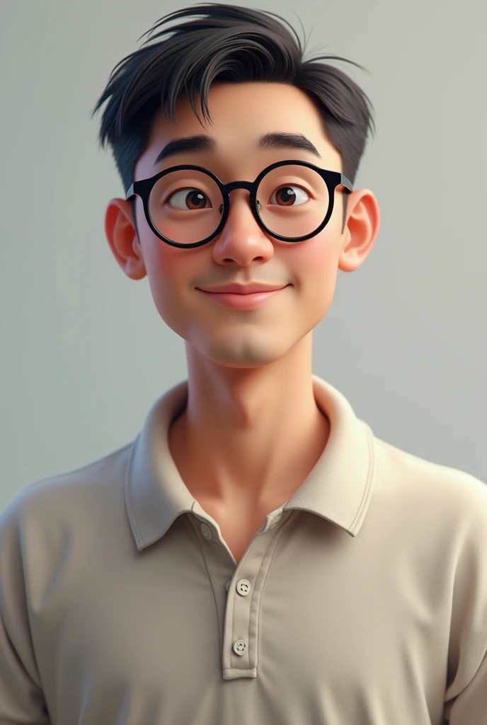 Man wearing glasses and sports shirt