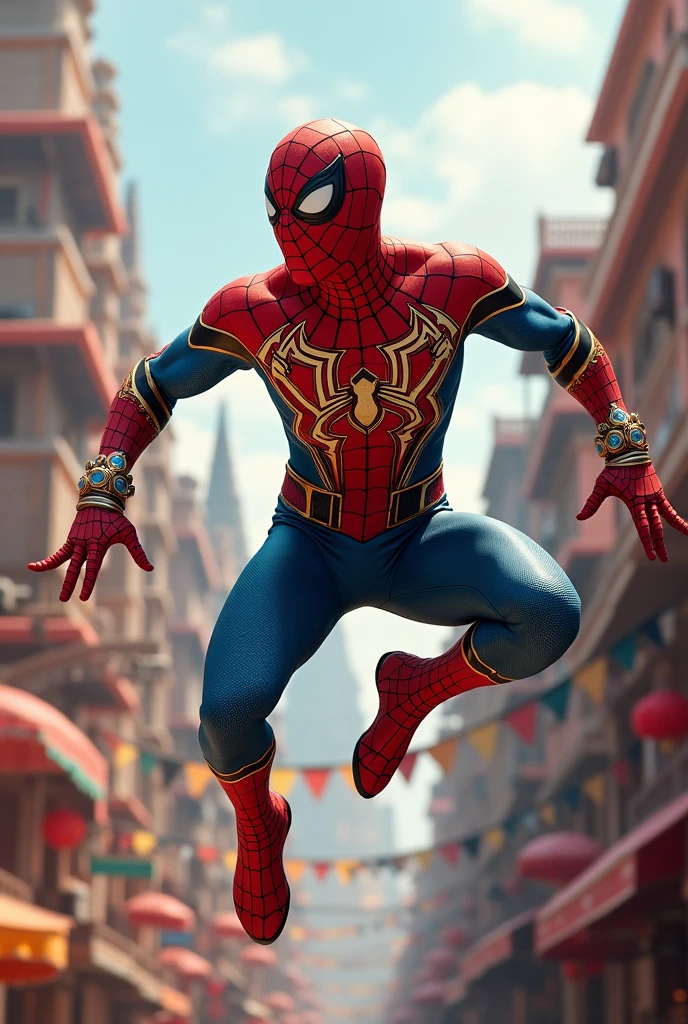 Spiderman superhero costume he is a Hindu