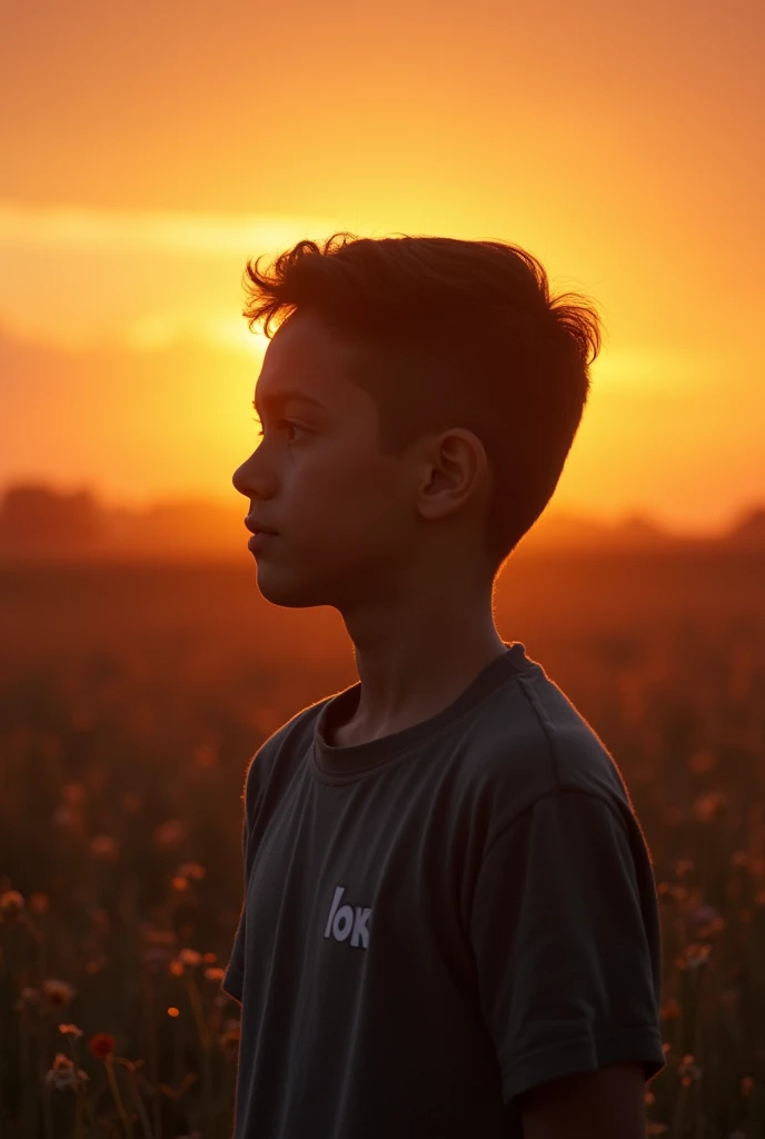 14 year old boy behind the sunset 