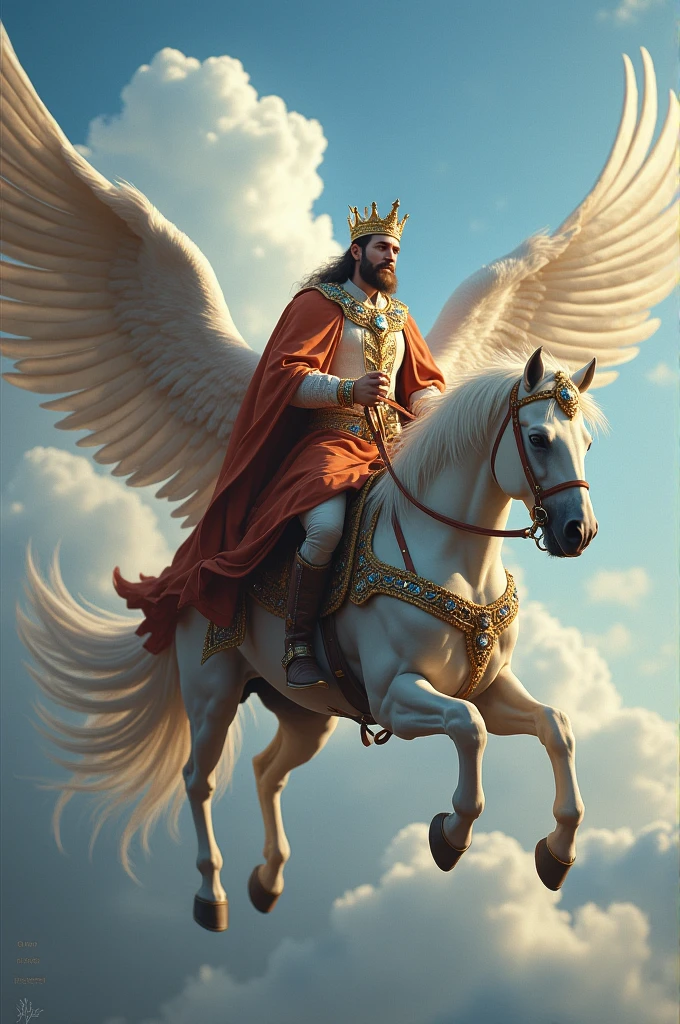 The king ride flying horse