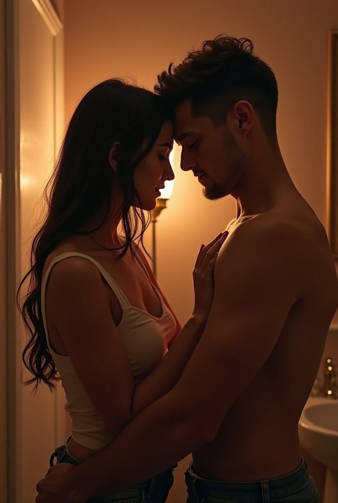 A girl and a boy sex in the room