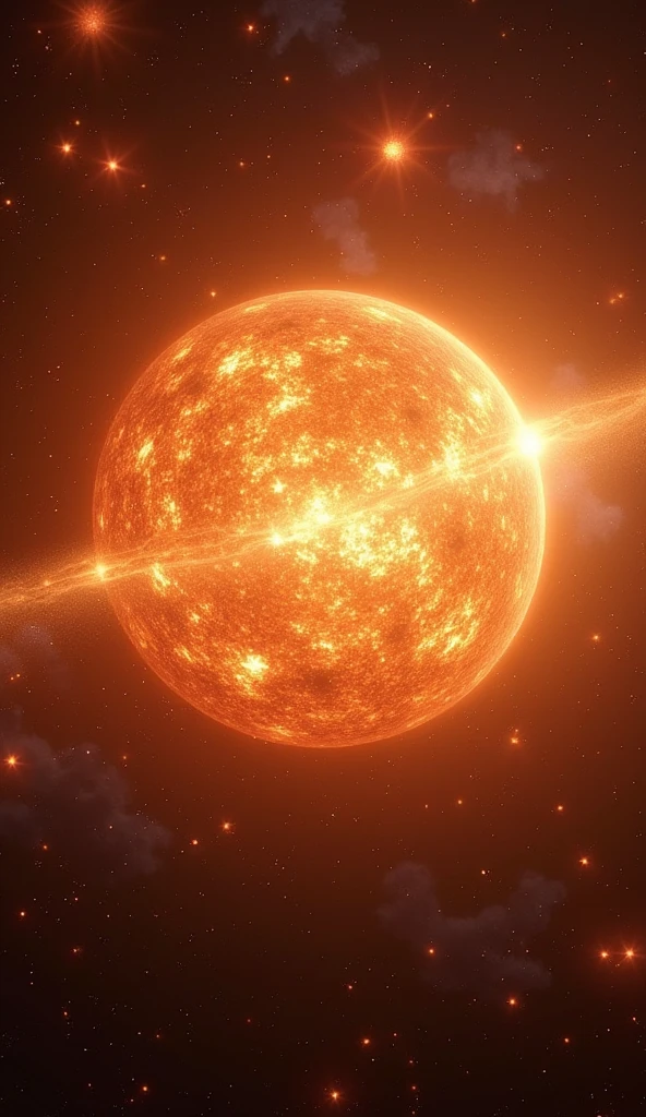 Big explosion of a star in space