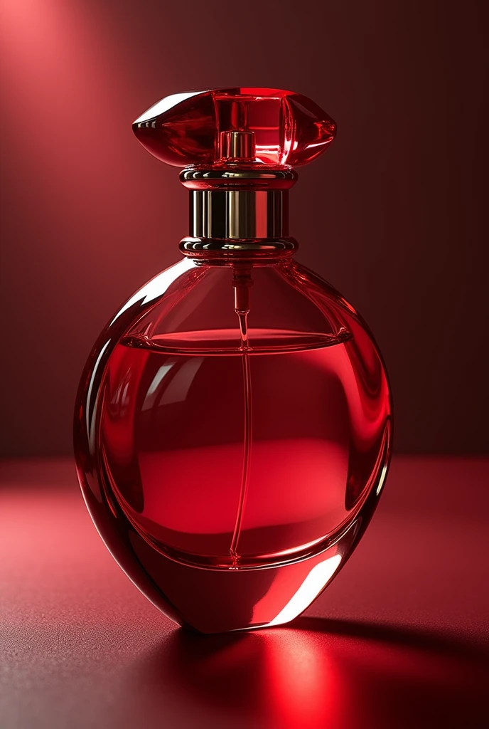 Perfume for elegant and seductive women, with luxury bottle, Unique with fruity notes and wild flowers, design in representative red colors