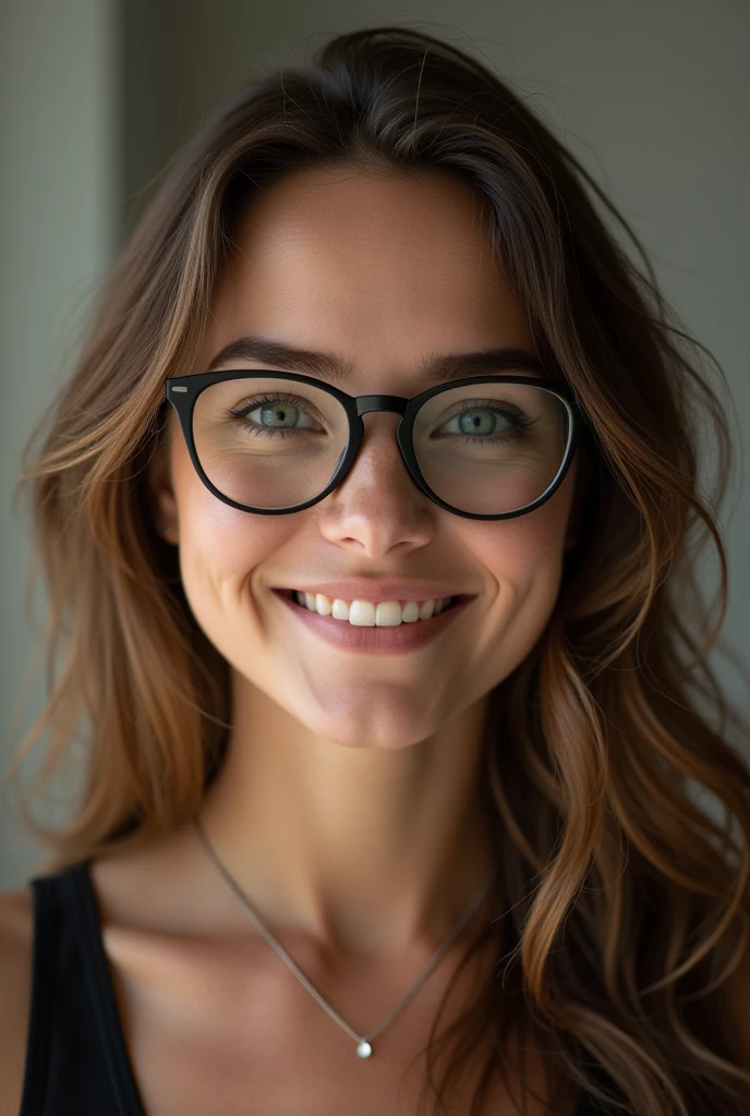 Generates a woman with glasses