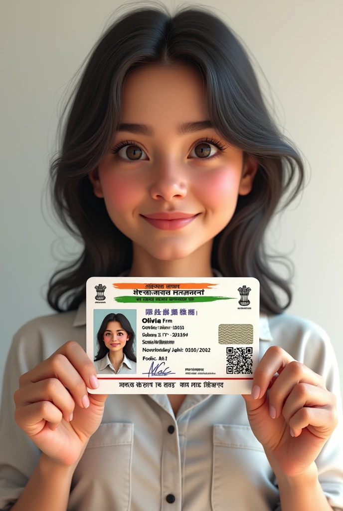 Olivia's adhar card