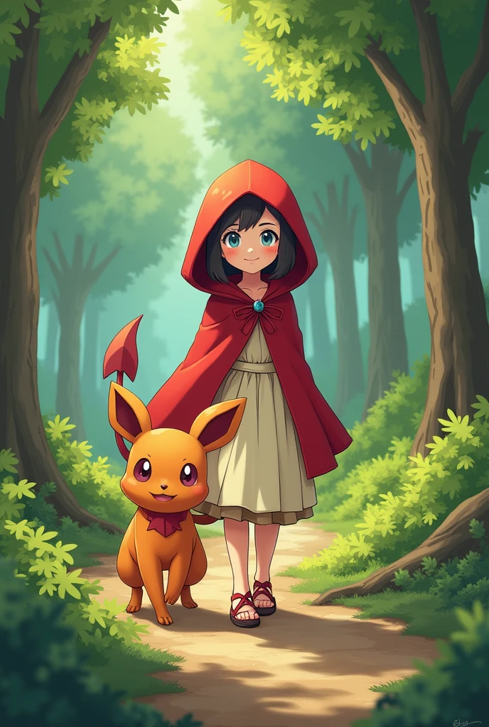 May from Pokémon as Red riding hood