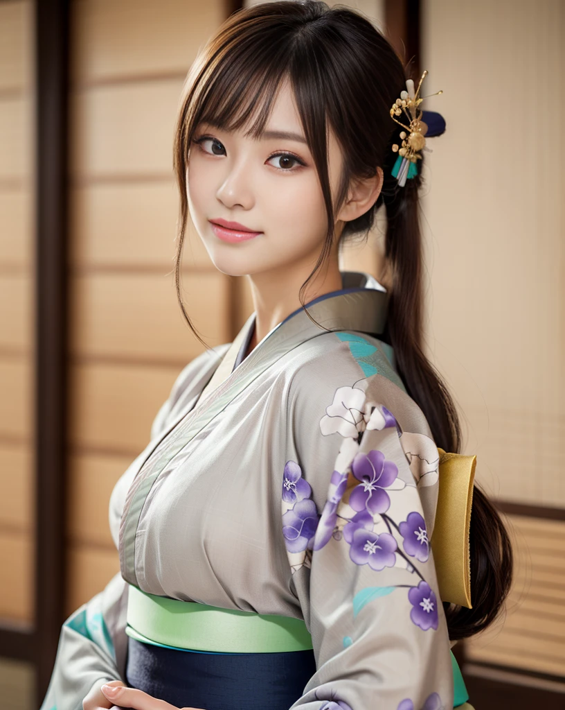 (happy look:1.26)、RAW photo、(((Ultimate Beauty Full Body Shooting)))、((glowing skin))、1 girl、bright look、((brown hair))、Counterpoint shots、((super detailed))、(perfectly detailed face)、(detailed hands)、photorealistic images、((masterpiece、最high quality、super detailed、film light、intricate details、High resolution、very detailed))、detailed background、8KUHD、Digital single-lens reflex camera、soft light、high quality、film grain、Fujifilm XT3 、shallow depth of field、natural soft light、Kamimei、One beautiful Japanese model, 15-year-old female model, 4K、Super high quality、bangs、black haired、Kyo Yuzen、(Light gradation kimono, Furisode:1.5)、(Super cute face with idol style:1.4)、slim and beautiful body、beautiful breasts、laughter、Full body Esbian:1.2、