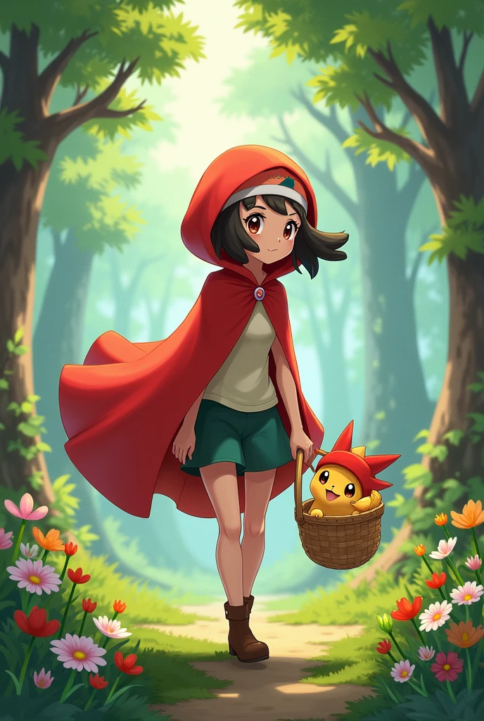 May from Pokémon as Red riding hood