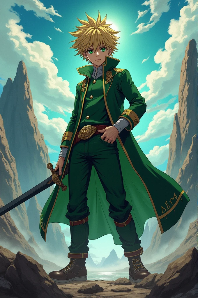 Generate an image of the Meliodas character with my name which is Edwin Ramirez