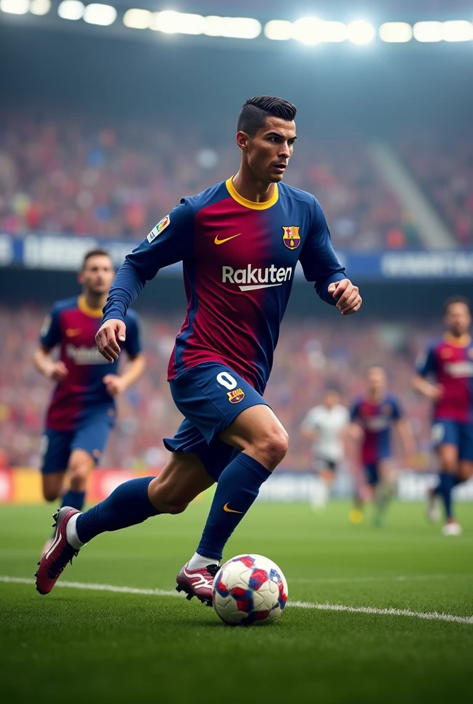 Cr7 playing for Barca