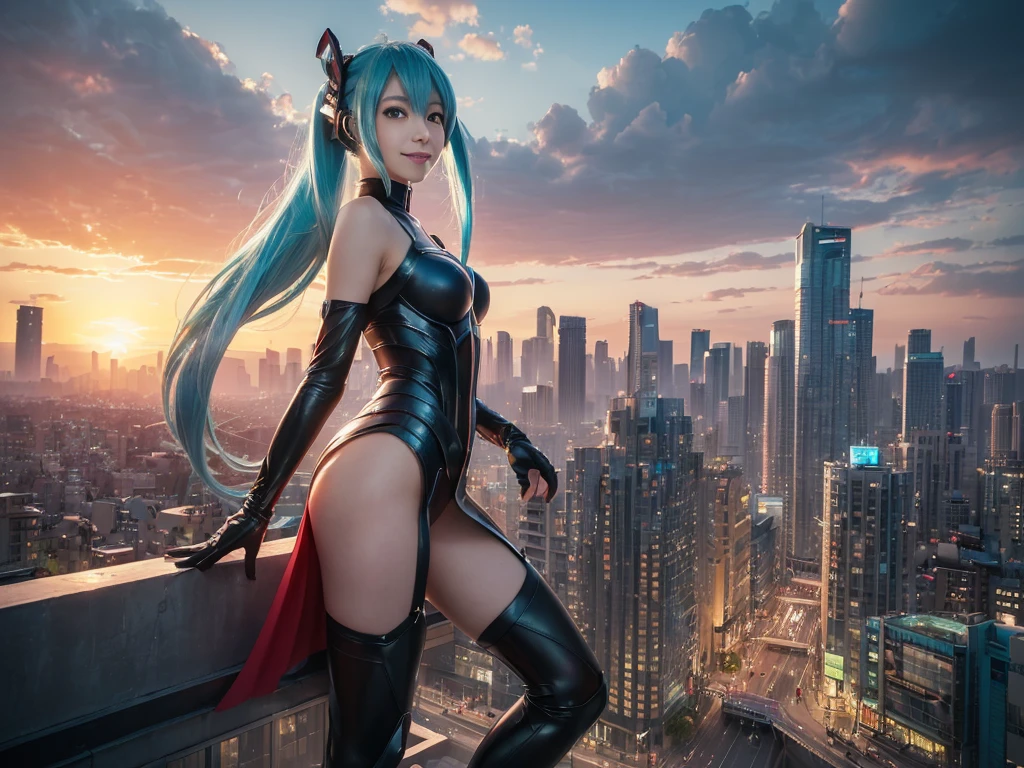 ((Colossal Titan Art、8k、Realistic、Hatsune Miku、Cosplay、Japanese women、Cosplayイヤー、Cute Smile、Big Breasts、非常に緻密なColossal Titan Art、Much larger than a skyscraper、very small metropolis, Miniature metropolis, 靴の高さ未満のMiniature metropolisで、A supergiant who crushes cities with his shoes、A gigantic girl of unimaginable size、Full body description、giga giantess, tera giantess, peta giantess、Crush City、Small Town、Micro City、The supergiant walks、high top view))、 (Alter ego art、8k、Realistic、Hatsune Miku、Cosplay、Japanese women、Cosplayイヤー、Cute smile、Big Breasts、非常に詳細なAlter ego art、hatsune-miku one girl clones, 1 girl is cloning, 10, 100, 1000, 10000, 100000, 10000000, 1000000000000)