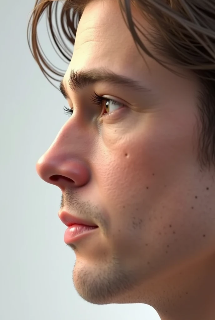 Brad Pitt's nose as a young man in profile, model for a rhinoplasty