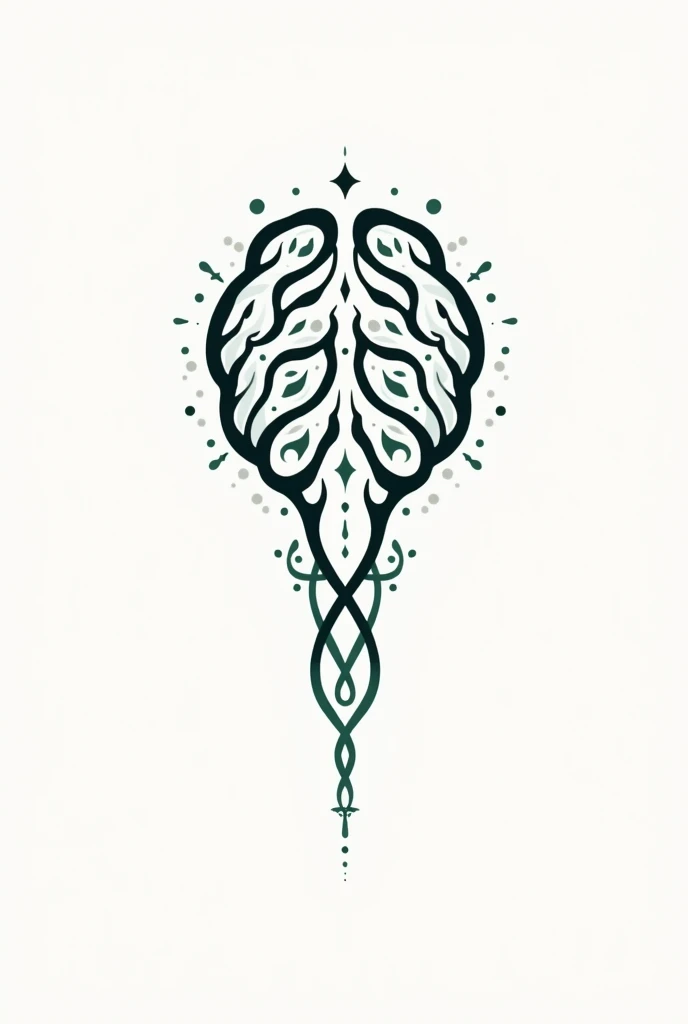 Create a logo to identify a psychology professional, that is modern and has calligraphy and symbols in relation to psychology, It may be a brain fused with spirituality. that does not contain the face of any human being, Make it striking, elegant and inspires security, commitment and professionalism, that attracts people's attention and inspires confidence. The psychologist's name is Estefanny L. Lopez The logo must be understandable and generate an emotion. It's for business cards