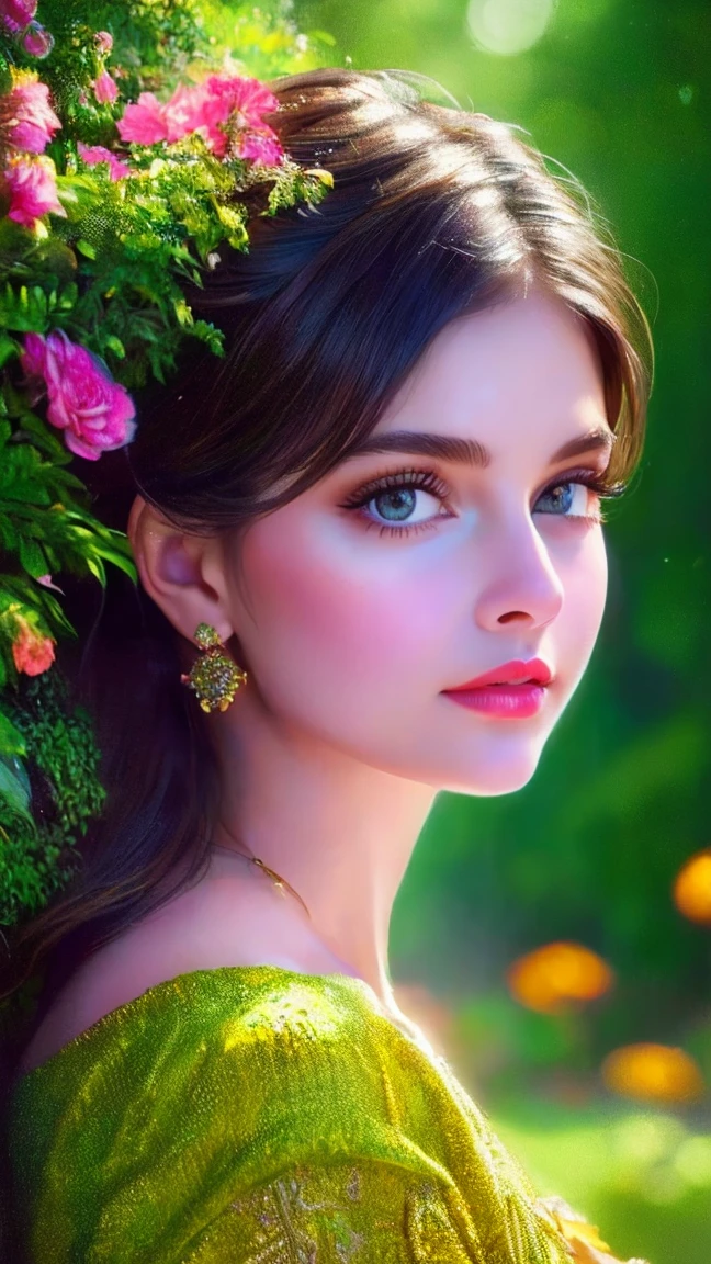 A girl in a garden,half:illustration,beautiful detailed eyes,beautiful detailed lips,Extremely detailed eyes and face,long eyeslashes,High Resolutions,ultra detailed,fotorrealist,vivid colors,bokeh,Portraits,warm tones,soft lighting, (The best quality,4k,8k,High Resolutions,masterpiece:1.2),ultra detailed,(realist,fotorrealist,fotorrealist:1.37),classical,Amazing,beautiful detailed eyes,beautiful detailed lips,Extremely detailed eyes and face,long eyeslashes,oil painting style,Canvas texture,old fashioned dress,Golden lighting,Garden landscape,colorful flowers,romantic atmosphere,vintage colors,soft sunlight,serene expression,elegant pose
INFO