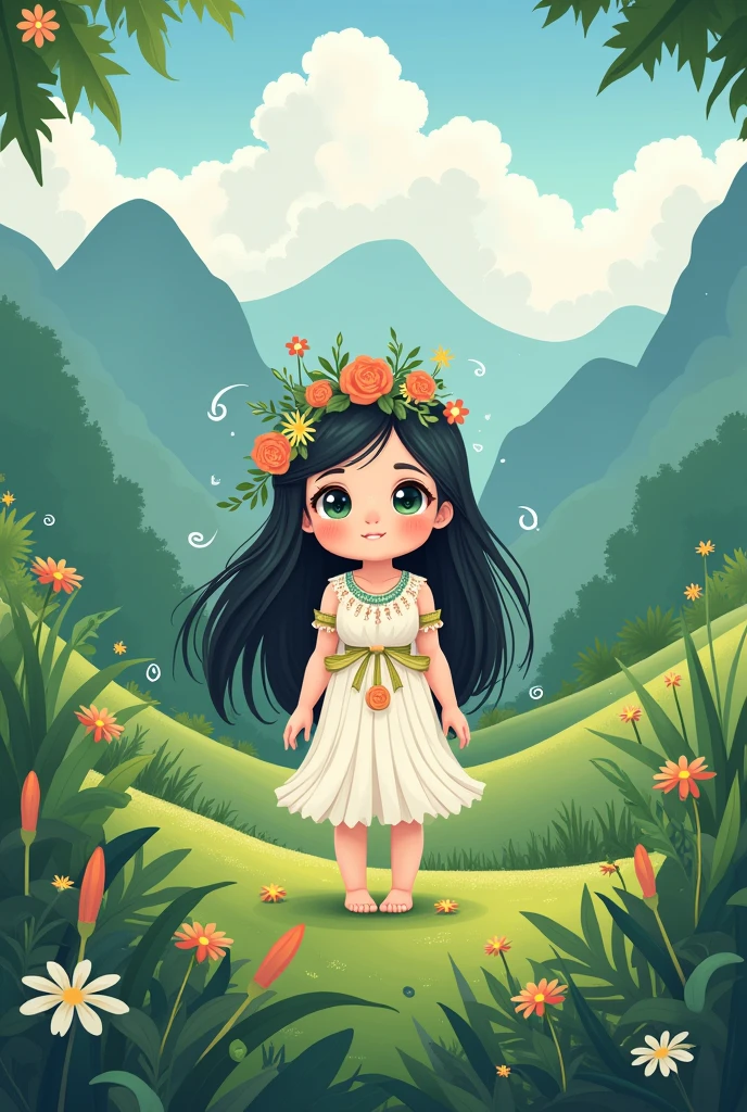 Long ago, in the lush mountains of the Philippines, there lived a mystical diwata named Maria Makiling, chibi version