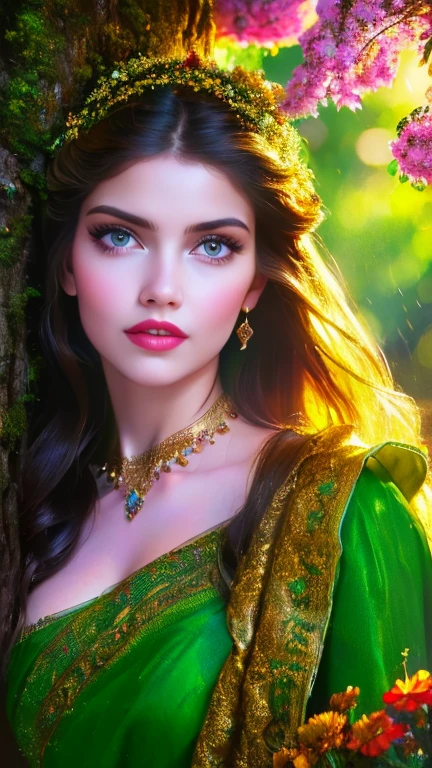 A girl in a garden,half:illustration,beautiful detailed eyes,beautiful detailed lips,Extremely detailed eyes and face,long eyeslashes,High Resolutions,ultra detailed,fotorrealist,vivid colors,bokeh,Portraits,warm tones,soft lighting, (The best quality,4k,8k,High Resolutions,masterpiece:1.2),ultra detailed,(realist,fotorrealist,fotorrealist:1.37),classical,Amazing,beautiful detailed eyes,beautiful detailed lips,Extremely detailed eyes and face,long eyeslashes,oil painting style,Canvas texture,old fashioned dress,Golden lighting,Garden landscape,colorful flowers,romantic atmosphere,vintage colors,soft sunlight,serene expression,elegant pose
INFO