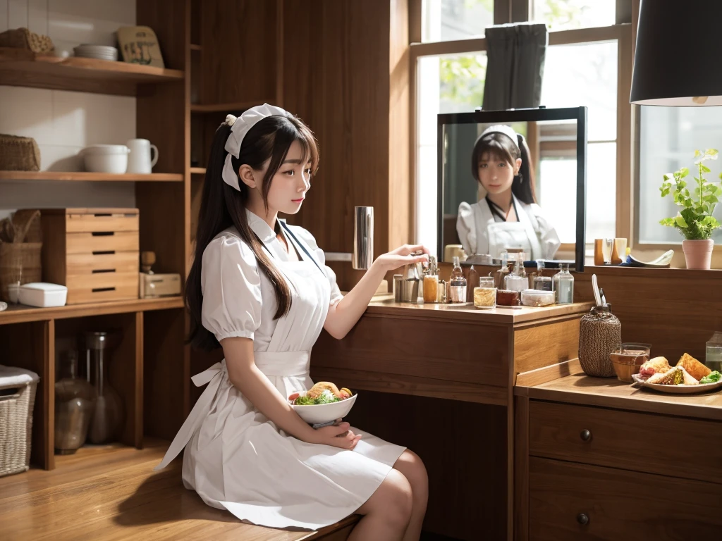 Clone Girl Art、Extremely detailed depiction、8k、Maid Daughter、Japanese women、one girl clones, 1 girl is cloning、数百万人のMaid Daughter、数億人のMaid Daughter、Maid Daughter増殖、Filling the world、360度Maid Daughter