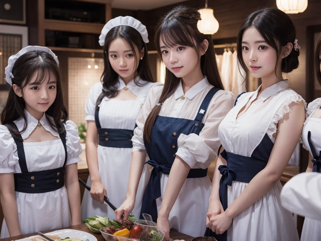 Clone Girl Art、Extremely detailed depiction、8k、Maid Daughter、Japanese women、one girl clones, 1 girl is cloning、数百万人のMaid Daughter、数億人のMaid Daughter、Maid Daughter増殖、Filling the world、360度Maid Daughter