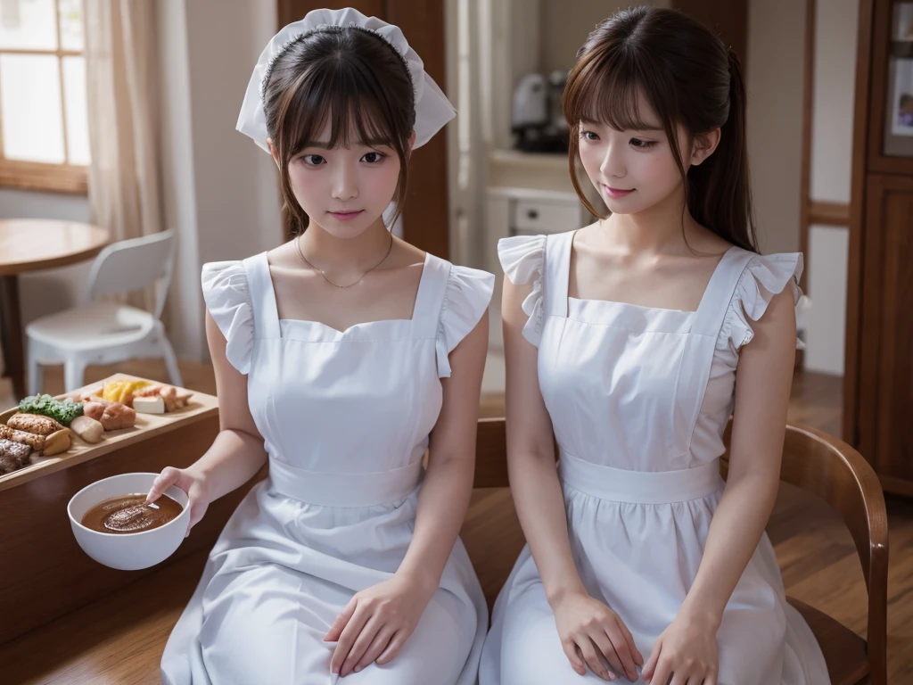 Clone Girl Art、Extremely detailed depiction、8k、Maid Daughter、Japanese women、one girl clones, 1 girl is cloning、数百万人のMaid Daughter、数億人のMaid Daughter、Maid Daughter増殖、Filling the world、360度Maid Daughter