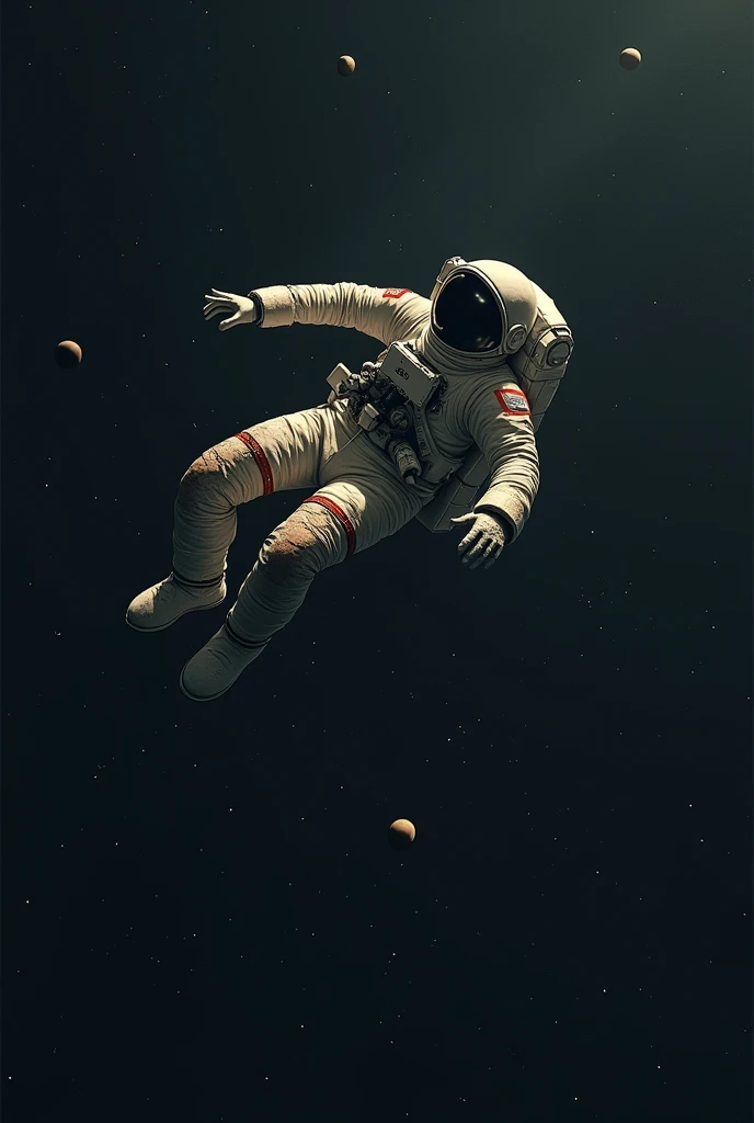 Astronaut lost in space drawing