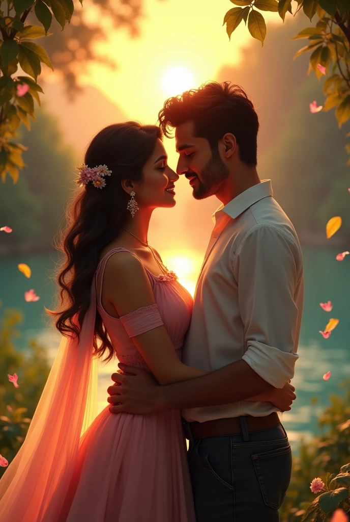 My Love name is kajal my name is Vivek you make a love image 