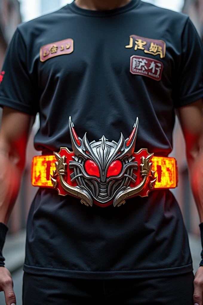 Reiwa Kamen Rider belt Sword buckle on the left Flame buckle on the right beltの真ん中に仮面ライダーの顔のコア main character
