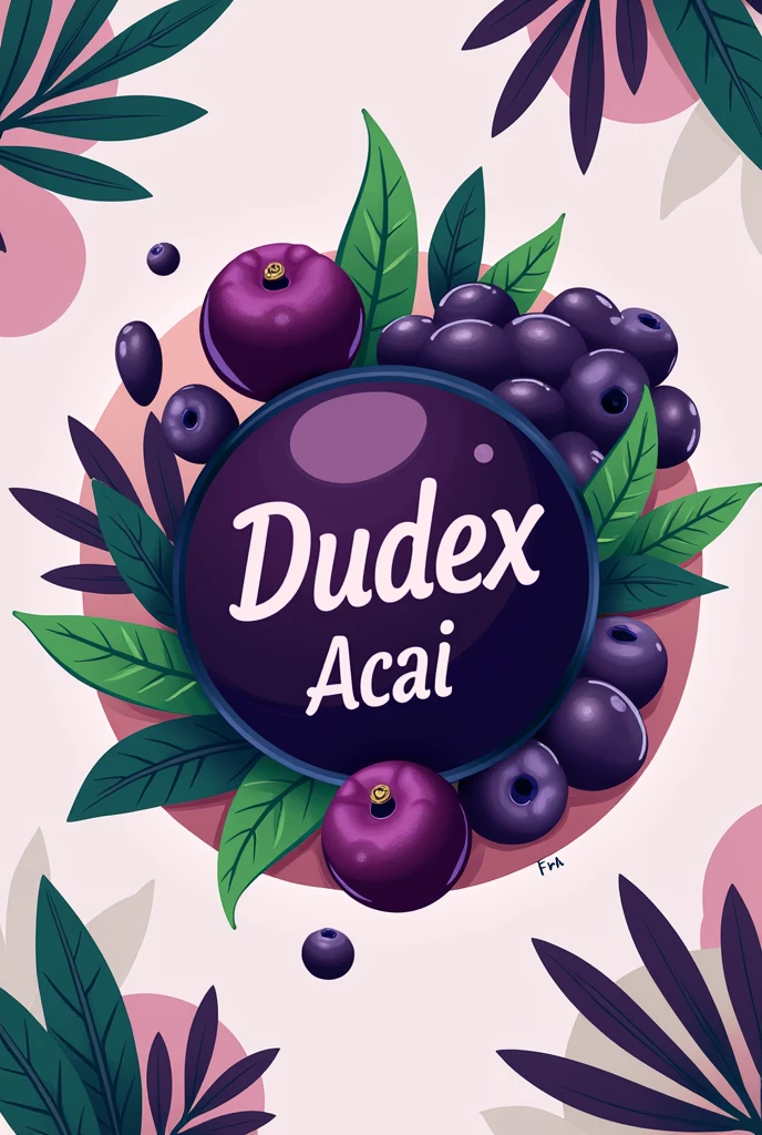 Create a logo for acai with name "Dudex Acai"