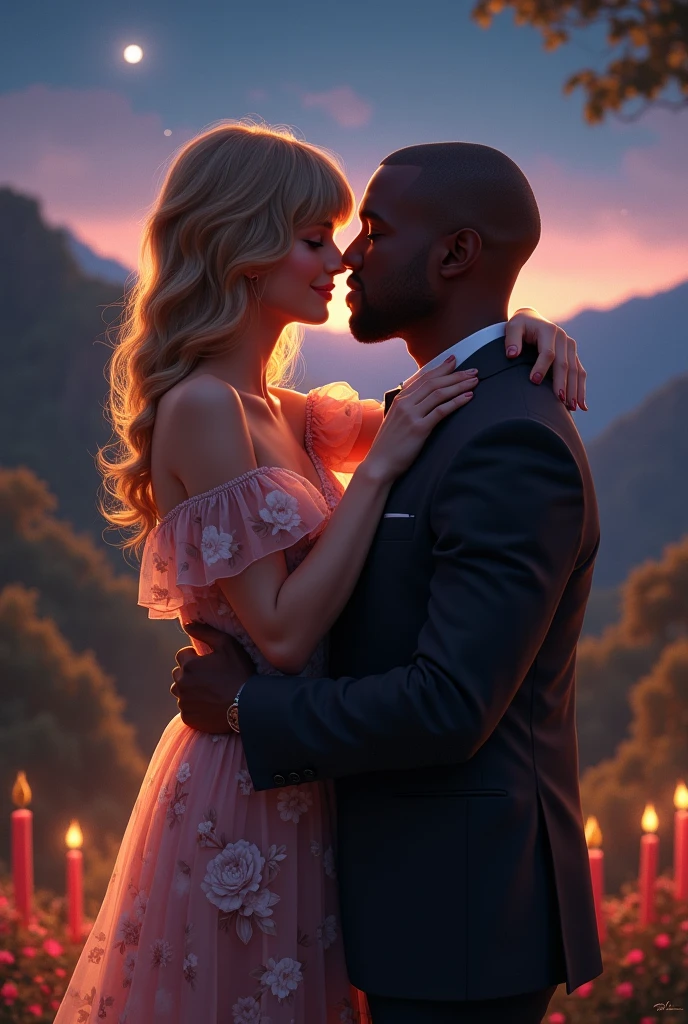 Taylor Swift, Kanye west kiss As a couple 